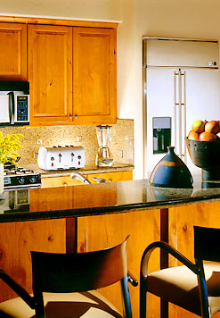 Modern kitchen with granite counters