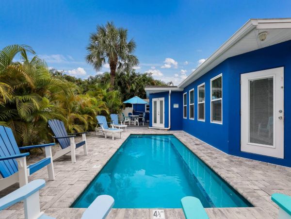Anna Maria Island Vacation Rental with Private Heated Pool – One Block to the Beach