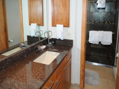 Bathroom with walk-in shower