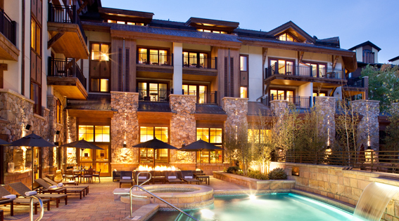 Outside Pool and Hot Tub in Vail Vacation Rental