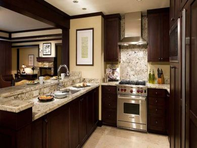 Gourmet kitchen with granite counter tops