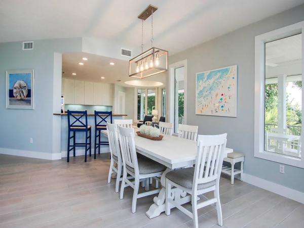 Beachfront Captiva Main Home & Guest House Sleeps 14 Ocean Views