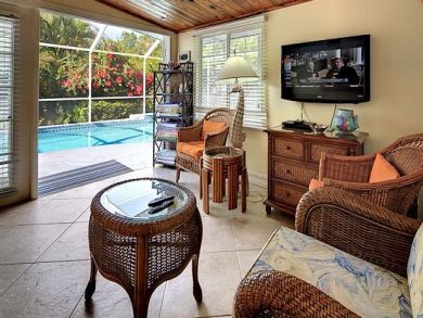 Family room open to pool