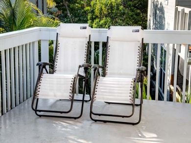 Sun loungers on sun deck