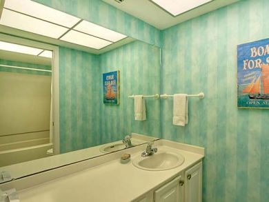 Bathroom with shower in tub