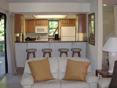 Breakfast bar seats four Breakfast bar seats four