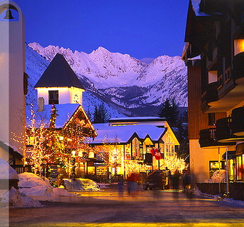 Vail Village view at night