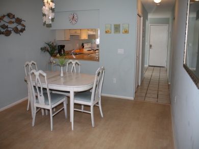 Dining area seats four