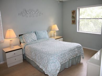 Queen bed in master bedroom