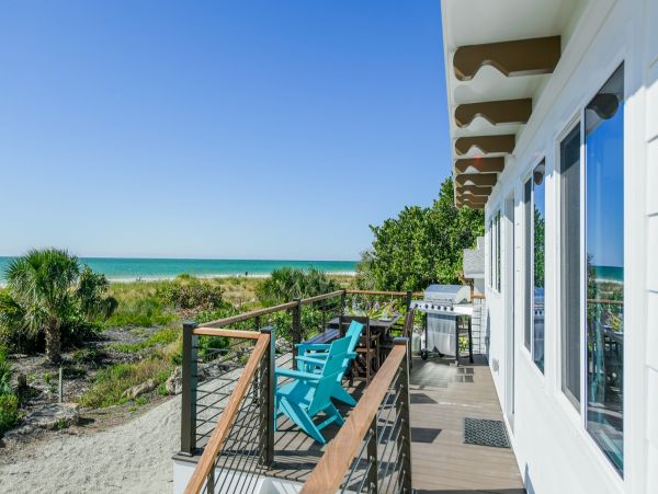 Anna Maria Gulf Front Three Bedroom Vacation Beach Cottage