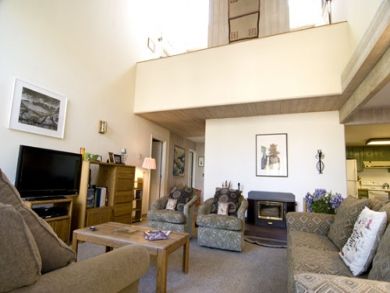 Living room with flat screen TV