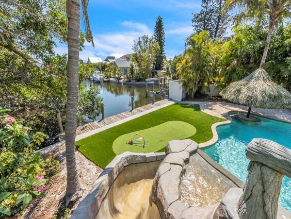 Five Bedroom Anna Maria  Home with Water Slide Pool & Views