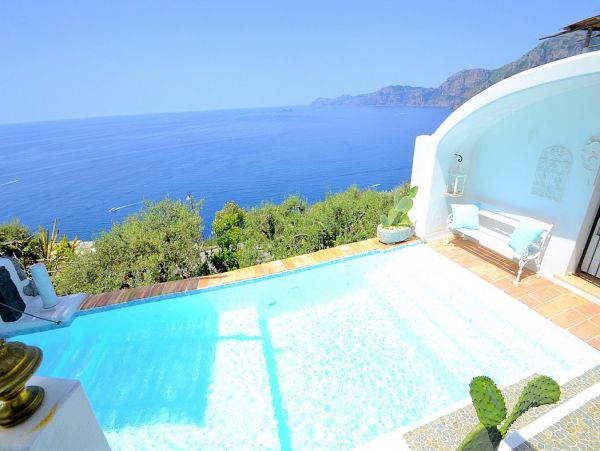 Splendid Hillside Villa with Private Pool Facing the Sea in Praiano