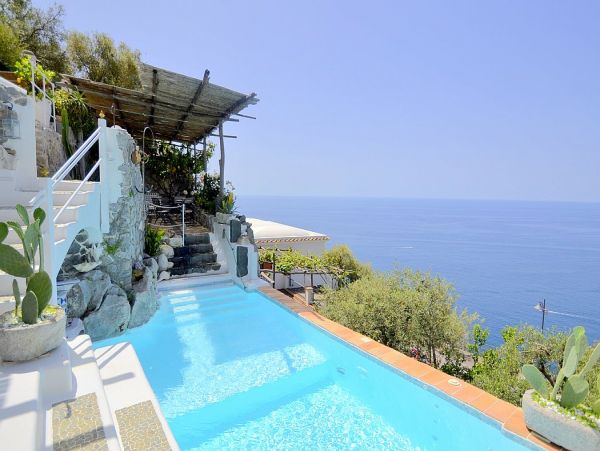Splendid Hillside Villa with Private Pool Facing the Sea in Praiano