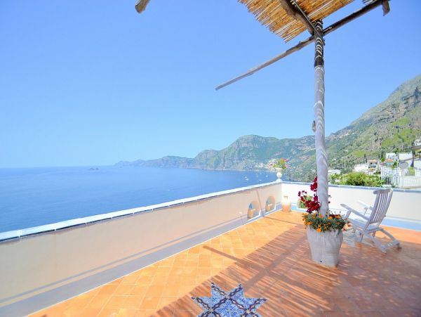 Splendid Hillside Villa with Private Pool Facing the Sea in Praiano