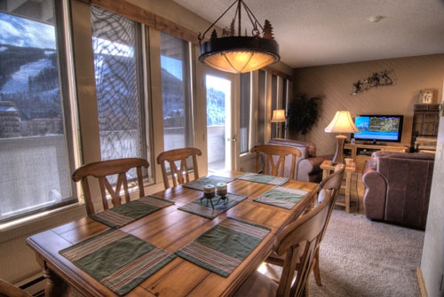 Mountain view dining area
