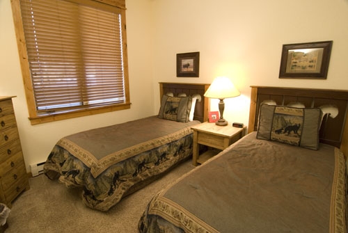 Guest bedroom with twin beds