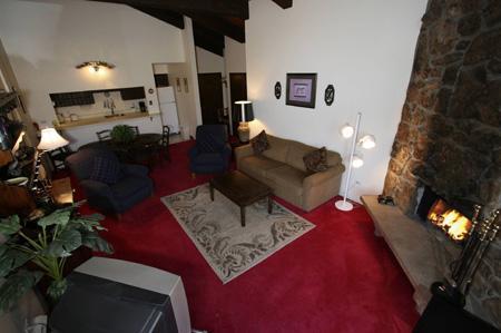 Living room with fireplace