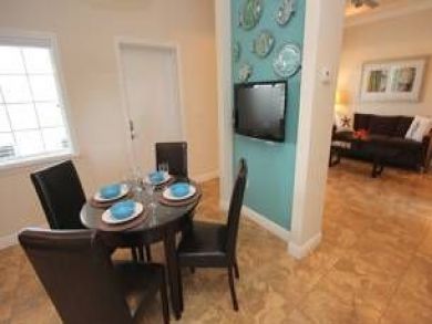 Dining area seats four