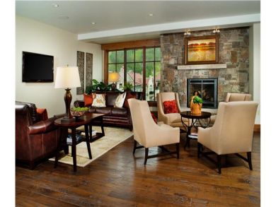living room with fireplace