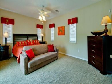 Master bedroom with king bed