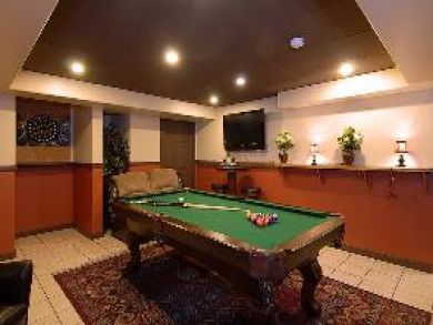 Games room with pool table