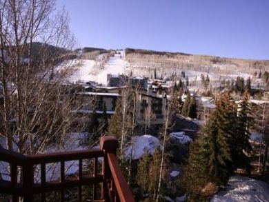 Ski slopes view from balcony
