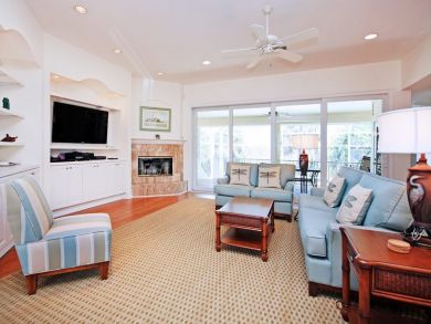 Living Area with Flat Screen TV