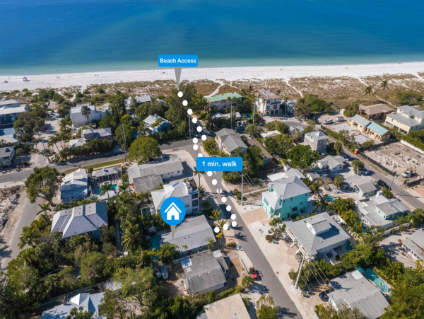 Anna Maria Home Four Bedrooms and Pool - 90 Steps to Beach
