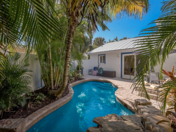 All About the Pool & Entertaining Area One Block to Beach