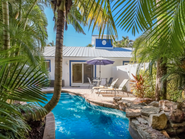 All About the Pool & Entertaining Area One Block to Beach