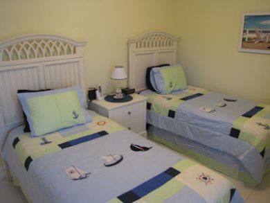 Guest bedroom with twin beds