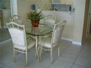 Dining room seats four