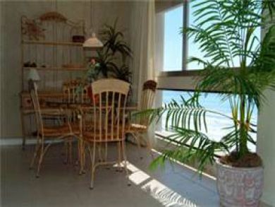 Dining room seats four