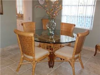 Dining room seats six Dining room seats six