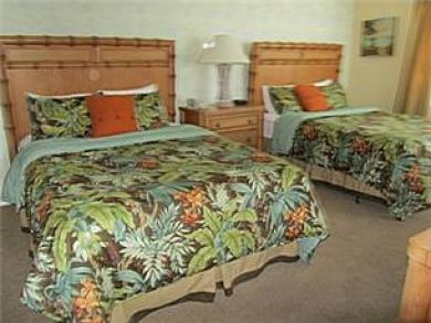 Master bedroom with two queen beds Master bedroom with two queen beds