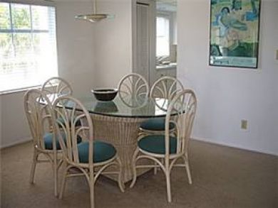 Dining room seats six Dining room seats six