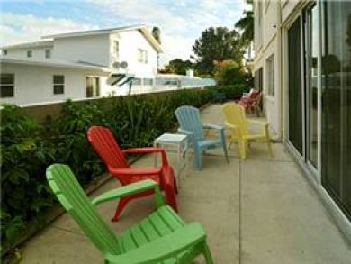 Outside patio with chairs Outside patio with chairs