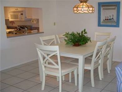 Dining room seats six