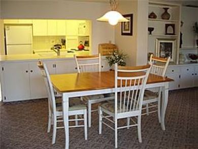 Dining room seats four