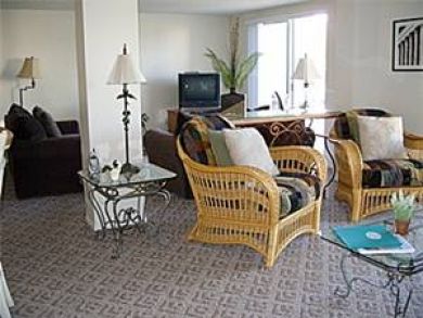 Open plan sitting area & living area