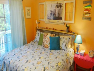 King bed in master bedroom
