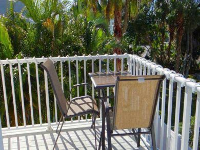 Balcony with table set