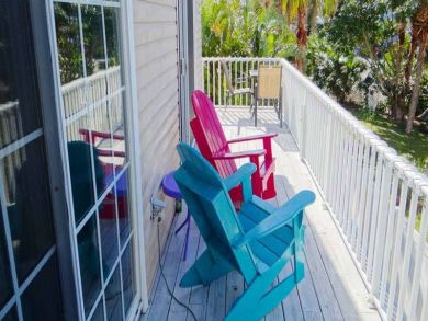 Rocking chairs on balcony