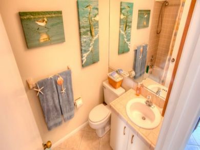 Bathroom with shower in tub Bathroom with shower in tub