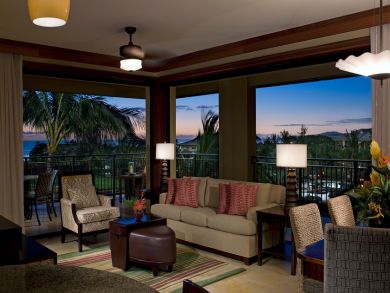 Living area with ocean view Living area with ocean view