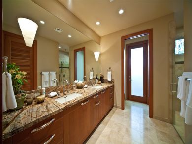 His & Her Sinks in Second Bathroom