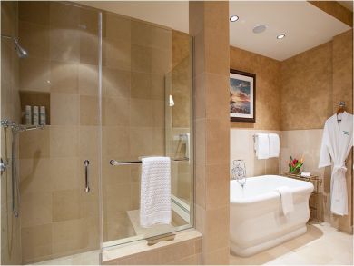 Tub & Walk-in Shower in Master Bathroom
