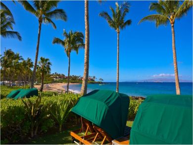 Ocean Front Shaded Chaise Lounge Chairs