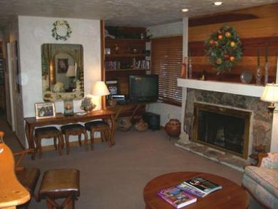Living room with fireplace & TV Living room with fireplace & TV